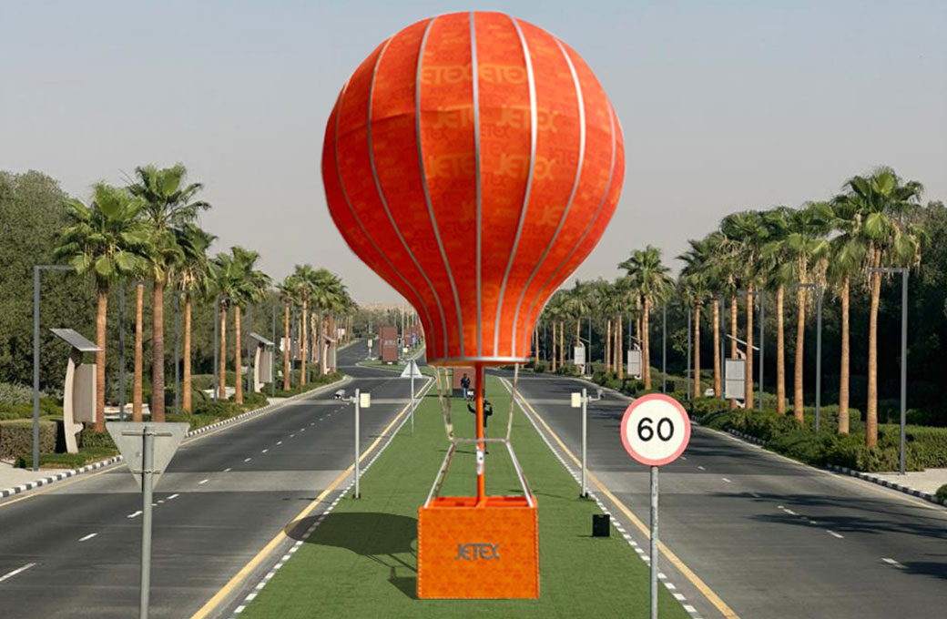 Jetex Orange Balloon Installation